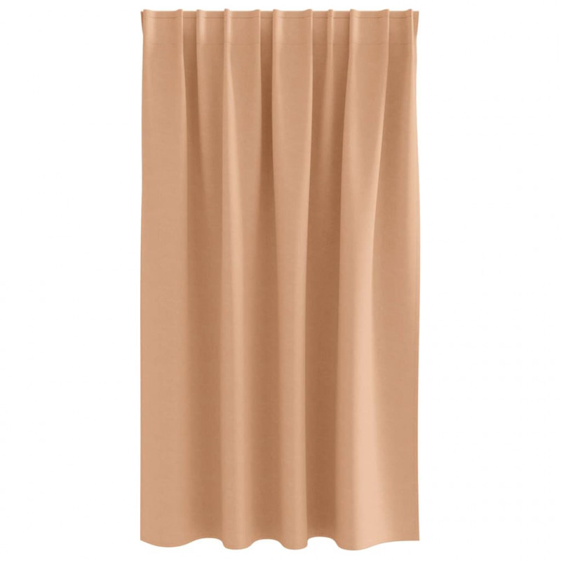 Firany blackout z kółkami 2 pcs Jasny Brąz 140 x 140 cm