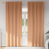 Firany blackout z kółkami 2 pcs Jasny Brąz 245 x 140 cm