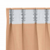 Firany blackout z kółkami 2 pcs Jasny Brąz 245 x 140 cm