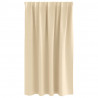 Firany blackout z kółkami 2 pcs Kremowy 140 x 140 cm Poliester
