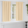 Firany blackout z kółkami 2 pcs Kremowy 175 x 140 cm Poliester