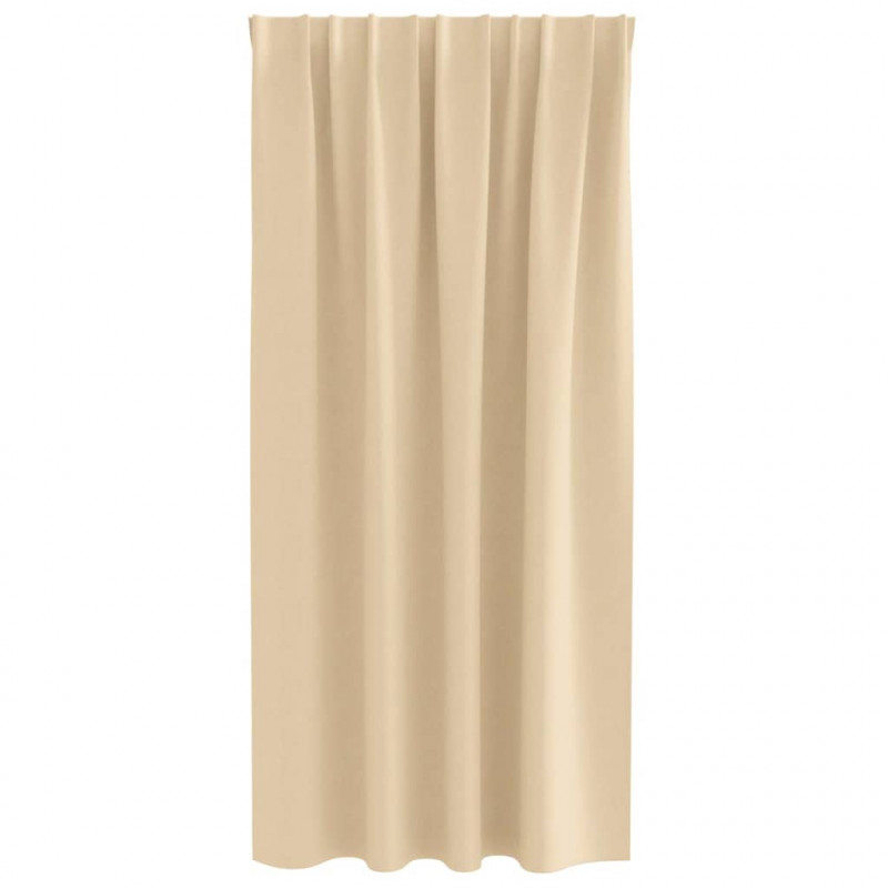 Firany blackout z kółkami 2 pcs Kremowy 175 x 140 cm Poliester