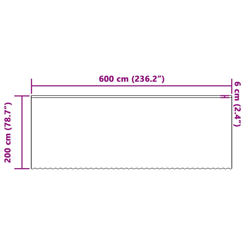 Firanka Koronkowa z zasłonami Biały 200 x 600 cm Poliester
