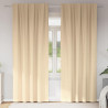 Firany blackout z kółkami 2 pcs Kremowy 260 x 140 cm Poliester