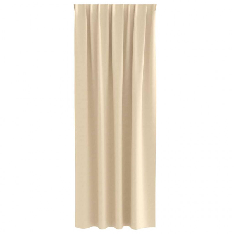 Firany blackout z kółkami 2 pcs Kremowy 260 x 140 cm Poliester