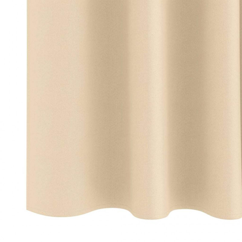 Firany blackout z kółkami 2 pcs Kremowy 260 x 140 cm Poliester