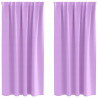 Firany blackout z kółkami 2 pcs Fioletowy 175 x 140 cm