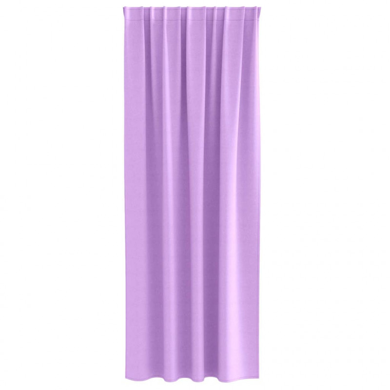 Firany blackout z kółkami 2 pcs Fioletowy 225 x 140 cm