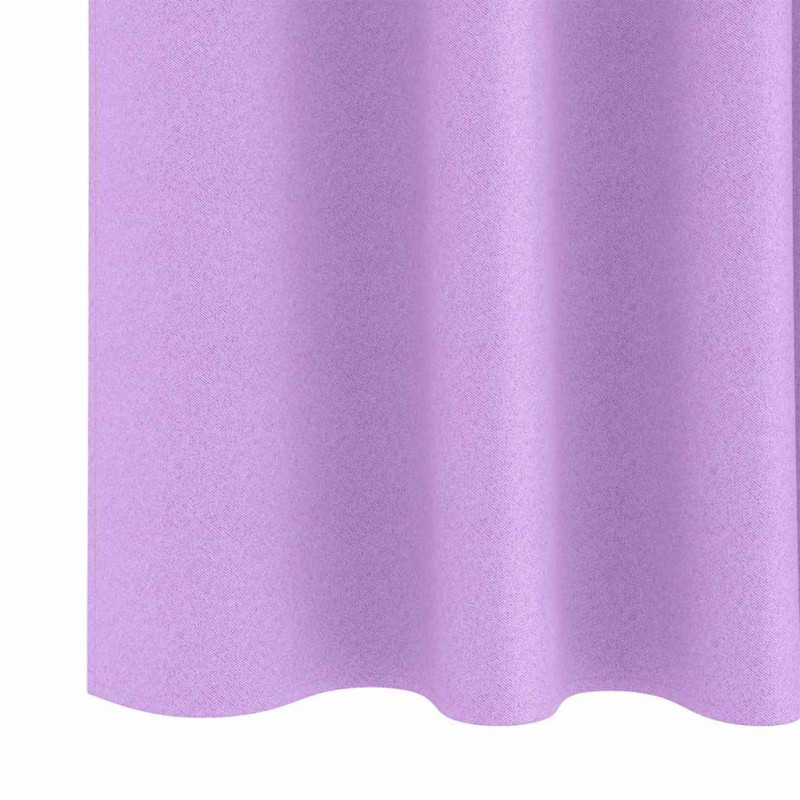 Firany blackout z kółkami 2 pcs Fioletowy 225 x 140 cm
