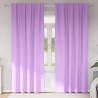 Firany blackout z kółkami 2 pcs Fioletowy 260 x 140 cm