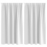 Firany blackout z kółkami 2 pcs Jasna biel 140 x 140 cm