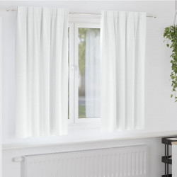 Firany blackout z kółkami 2 pcs Jasna biel 175 x 140 cm