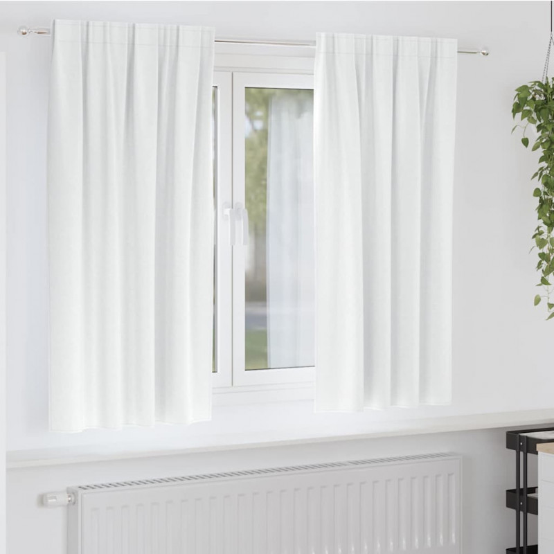 Firany blackout z kółkami 2 pcs Jasna biel 175 x 140 cm