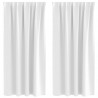 Firany blackout z kółkami 2 pcs Jasna biel 175 x 140 cm