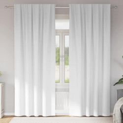 Firany blackout z kółkami 2 pcs Czysta Biała 225 x 140 cm