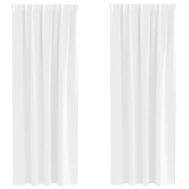 Firany blackout z kółkami 2 pcs Czysta Biała 245 x 140 cm