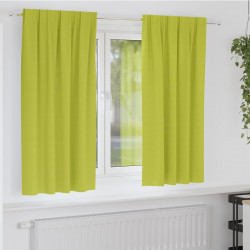 Firany blackout z kółkami 2 pcs Zielony 175 x 140 cm Poliester