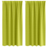 Firany blackout z kółkami 2 pcs Zielony 175 x 140 cm Poliester