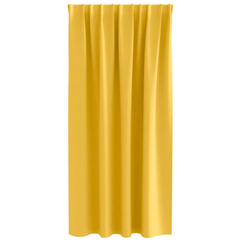 Firany blackout z kółkami 2 pcs Musztardowy Żółty 175 x 140 cm