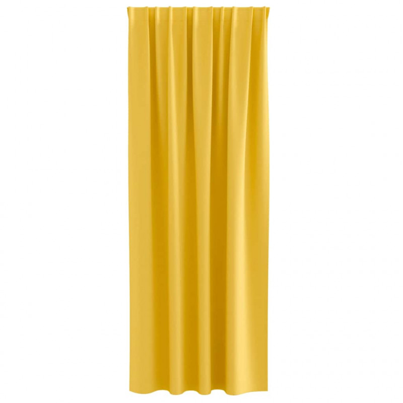 Firany blackout z kółkami 2 pcs Musztardowy Żółty 225 x 140 cm