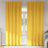Firany blackout z kółkami 2 pcs Musztardowy Żółty 260 x 140 cm