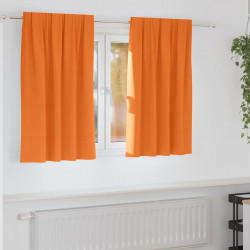 Firany blackout z kółkami 2 pcs Jasnopomarańczowy 140 x 140 cm