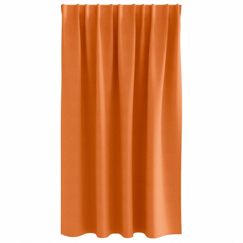 Firany blackout z kółkami 2 pcs Jasnopomarańczowy 140 x 140 cm