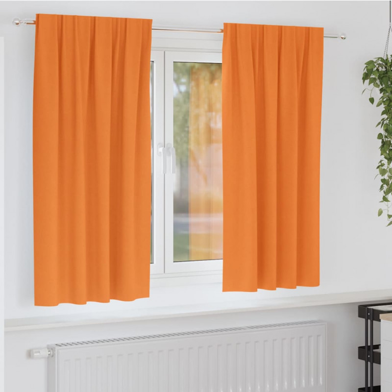 Firany blackout z kółkami 2 pcs Pomarańczowy 175 x 140 cm