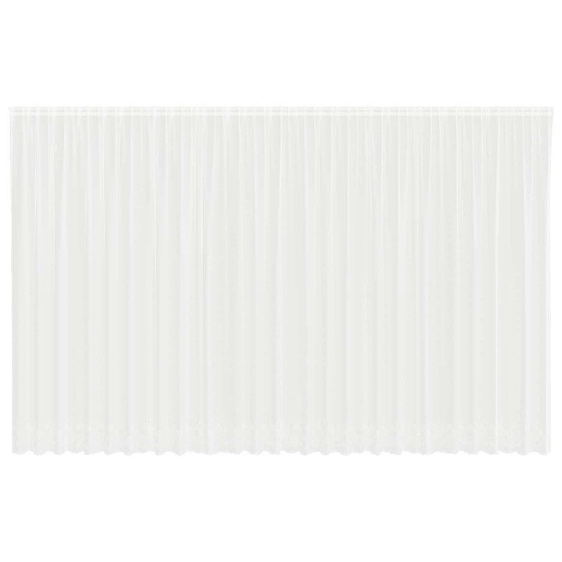 Firanka Koronkowa z zasłonami Biały 300 x 750 cm Poliester