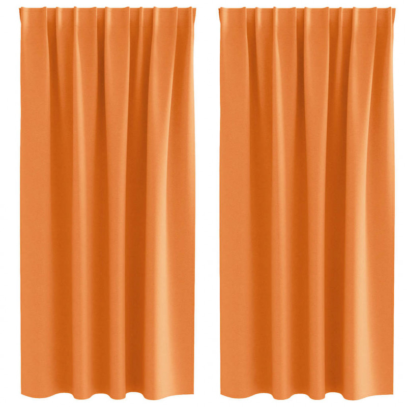 Firany blackout z kółkami 2 pcs Pomarańczowy 175 x 140 cm