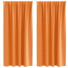 Firany blackout z kółkami 2 pcs Pomarańczowy 175 x 140 cm