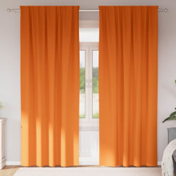 Firany blackout z kółkami 2 pcs Jasnopomarańczowy 245 x 140 cm