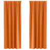 Firany blackout z kółkami 2 pcs Jasnopomarańczowy 245 x 140 cm