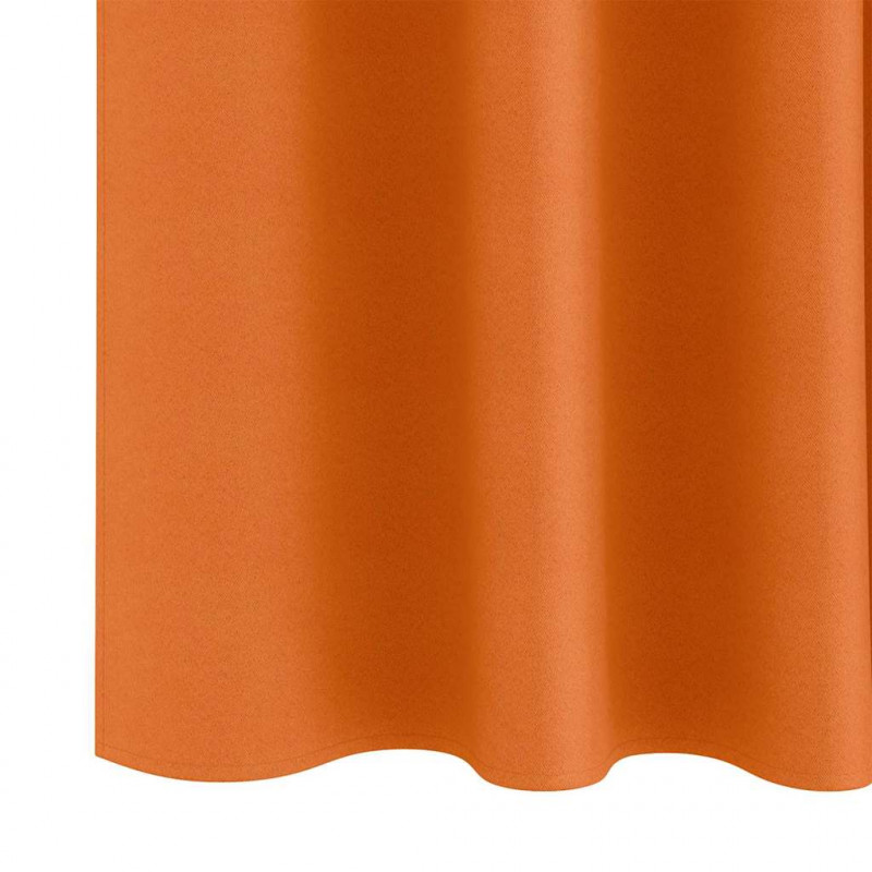 Firany blackout z kółkami 2 pcs Jasnopomarańczowy 245 x 140 cm