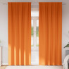 Firany blackout z kółkami 2 pcs Jasnopomarańczowy 260 x 140 cm