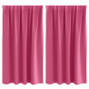 Firany blackout z kółkami 2 pcs Jasnoróżowy 140 x 140 cm