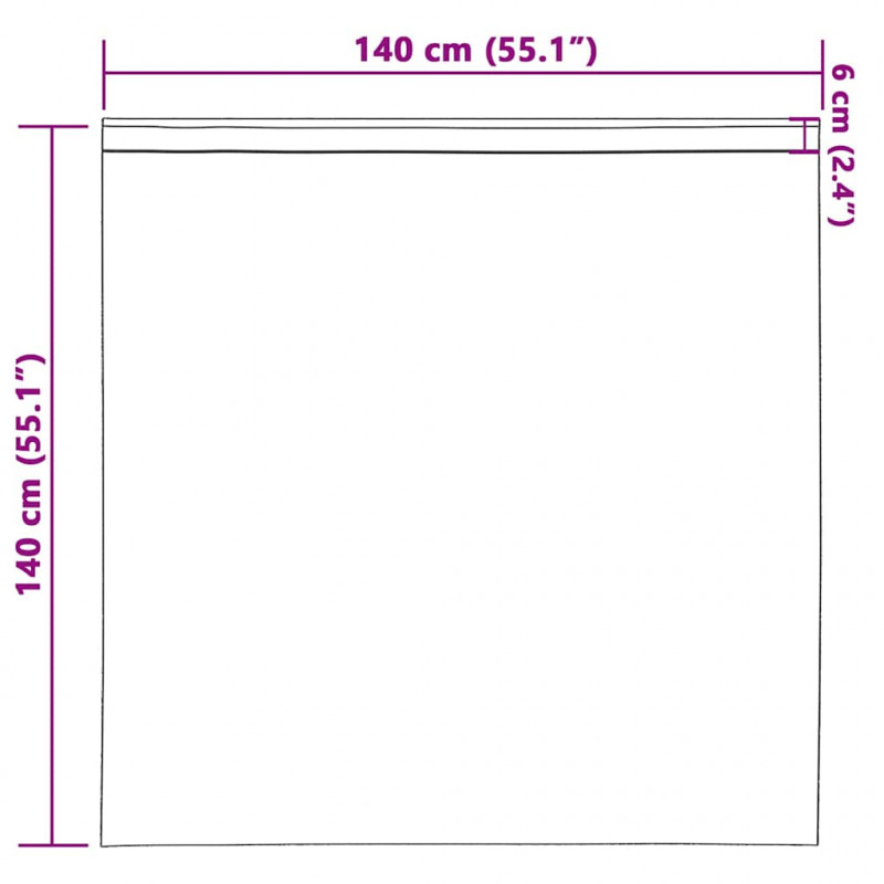 Firany blackout z kółkami 2 pcs Jasnoróżowy 140 x 140 cm