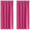 Firany blackout z kółkami 2 pcs Jasnoróżowy 175 x 140 cm