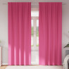 Firany blackout z kółkami 2 pcs Jasnoróżowy 260 x 140 cm
