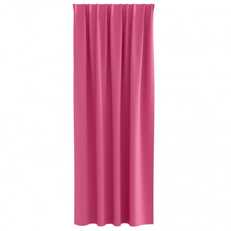 Firany blackout z kółkami 2 pcs Jasnoróżowy 260 x 140 cm