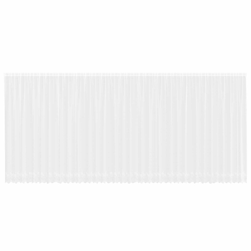 Firanka Koronkowa z zasłonami Biały 200 x 900 cm Poliester