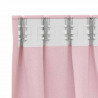 Firany blackout z kółkami 2 pcs Dziecięcy róż 260 x 140 cm