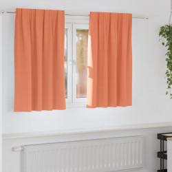 Firany blackout z kółkami 2 pcs terakota 140 x 140 cm Poliester