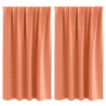 Firany blackout z kółkami 2 pcs terakota 140 x 140 cm Poliester