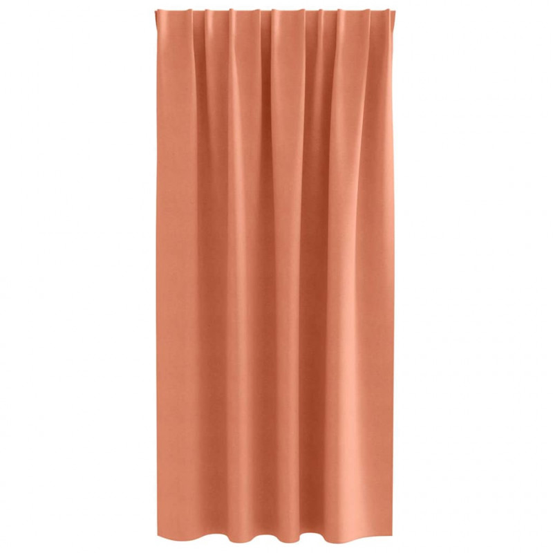 Firany blackout z kółkami 2 pcs terakota 175 x 140 cm Poliester