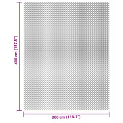 Mata podłogowa na kemping, kremowa, 4x3 m