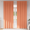 Firany blackout z kółkami 2 pcs terakota 260 x 140 cm Poliester