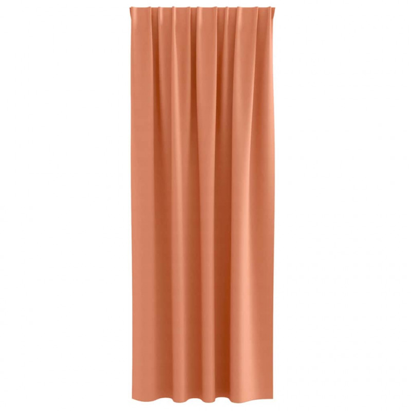 Firany blackout z kółkami 2 pcs terakota 260 x 140 cm Poliester