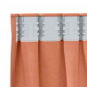 Firany blackout z kółkami 2 pcs terakota 260 x 140 cm Poliester