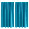 Firany blackout z kółkami 2 pcs Turkusowy 140 x 140 cm